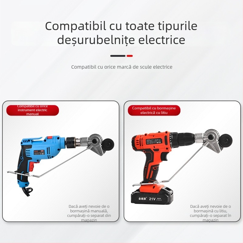 Jinchengtai 220V atașament pentru bormașină cu tăietor reglabil pentru foi de fier