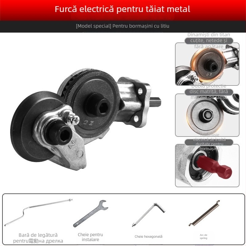 Jinchengtai 220V atașament pentru bormașină cu tăietor reglabil pentru foi de fier