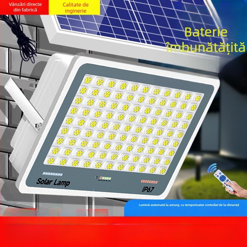 Lumină solară de exterior pentru grădină, IP67, control de la distanță, 6V, rază de iluminare peste 200 m², timp de funcționare 12–16 ore, Fire Dragon