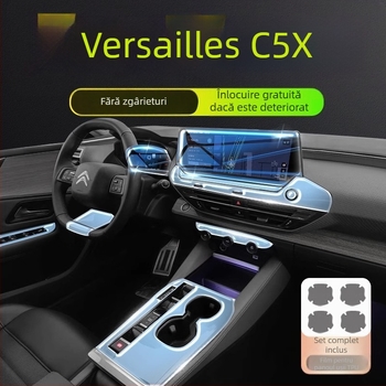 Film interior pentru ecran Citroën Versailles C5X – TPU, rezistent la temperaturi ridicate/scăzute, pentru afișaj de navigație și control central