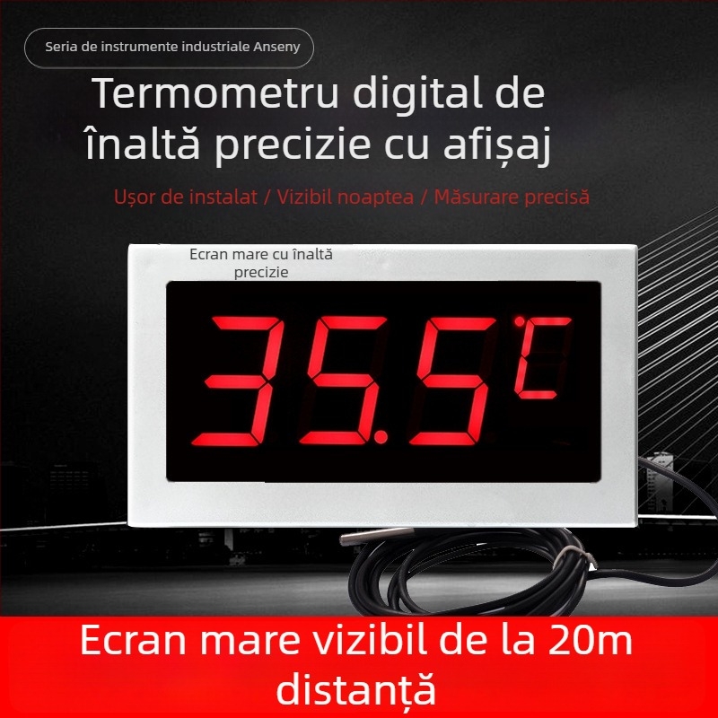 CX901 termometru digital cu ecran pentru sere de creștere și depozitare la rece — precizie ±1°C, rezoluție 0,1°C, interval -50 la 200°C