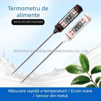 Termometru stil pix, afișaj digital, sondă temperatură solid-lichid, -50°C până la 300°C, pentru alimente
