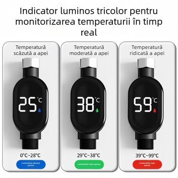Termometru LED pentru duș, uz casnic, senzor inteligent de temperatură pentru baia copiilor