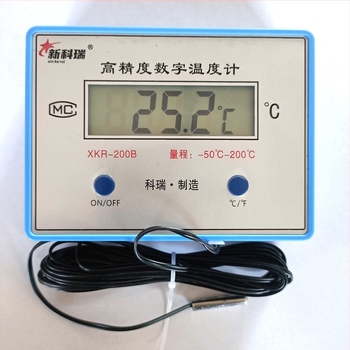 Termometru electronic digital cu sondă pentru temperatura aerului și a apei, model Xkr-200b, brand New corey, interval de măsurare -50 până la 200 °C, cod produs 2025