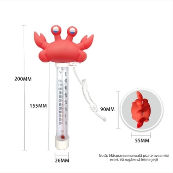 Termometru plutitor pentru piscină și cadă, afișaj ușor de citit, măsurare precisă a temperaturii