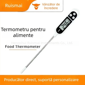Tp300 Termometru alimentar cu sondă pentru bucătărie și grătar — Digital, măsoară temperaturile apei, uleiului și laptelui