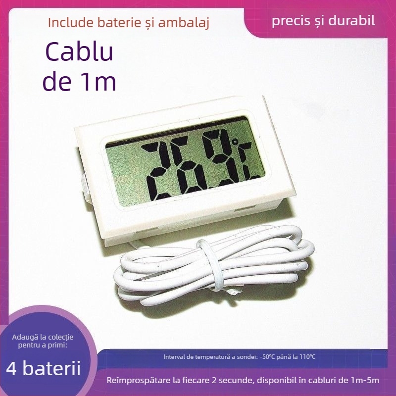 Măsurător de temperatură a apei cu afișaj digital pentru cadă, frigider și acvariu; linie impermeabilă; Brand Unique; Cod produs: Mja5yfzggjuttdqvyh4fdgq058o=summer