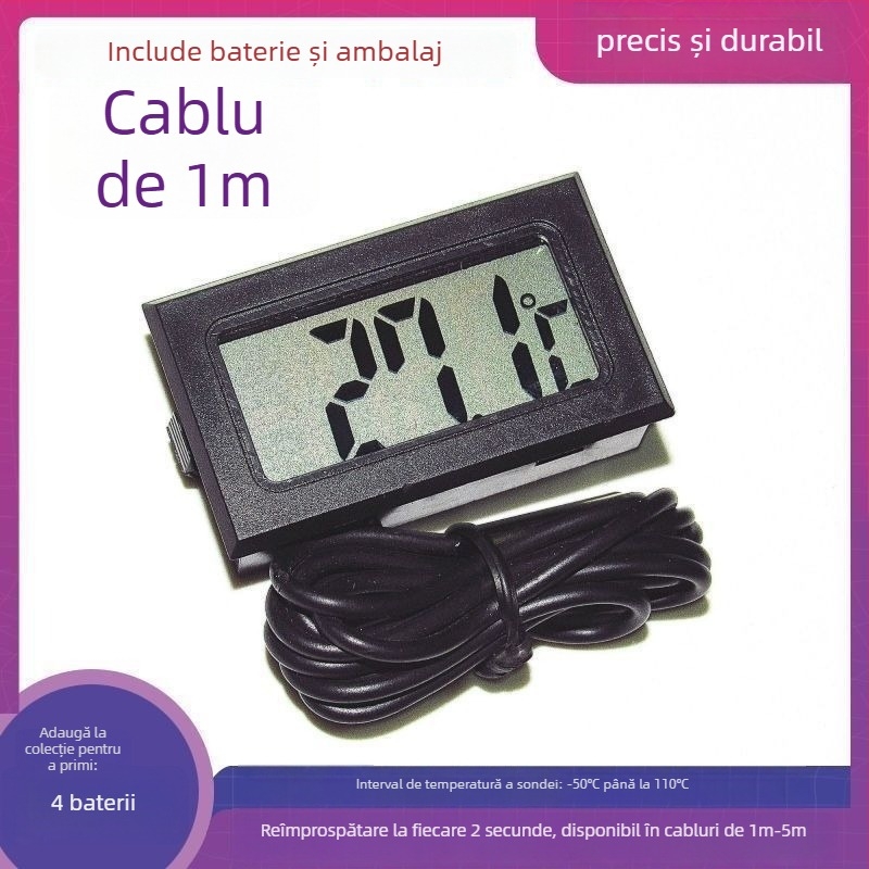 Măsurător de temperatură a apei cu afișaj digital pentru cadă, frigider și acvariu; linie impermeabilă; Brand Unique; Cod produs: Mja5yfzggjuttdqvyh4fdgq058o=summer