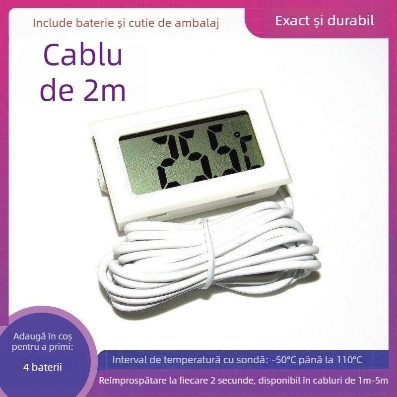 Măsurător de temperatură a apei cu afișaj digital pentru cadă, frigider și acvariu; linie impermeabilă; Brand Unique; Cod produs: Mja5yfzggjuttdqvyh4fdgq058o=summer