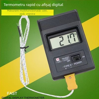 Termometru infraroșu portabil cu afișaj digital, fără contact, interval 0–1300 °C, timp de răspuns 0,1 s