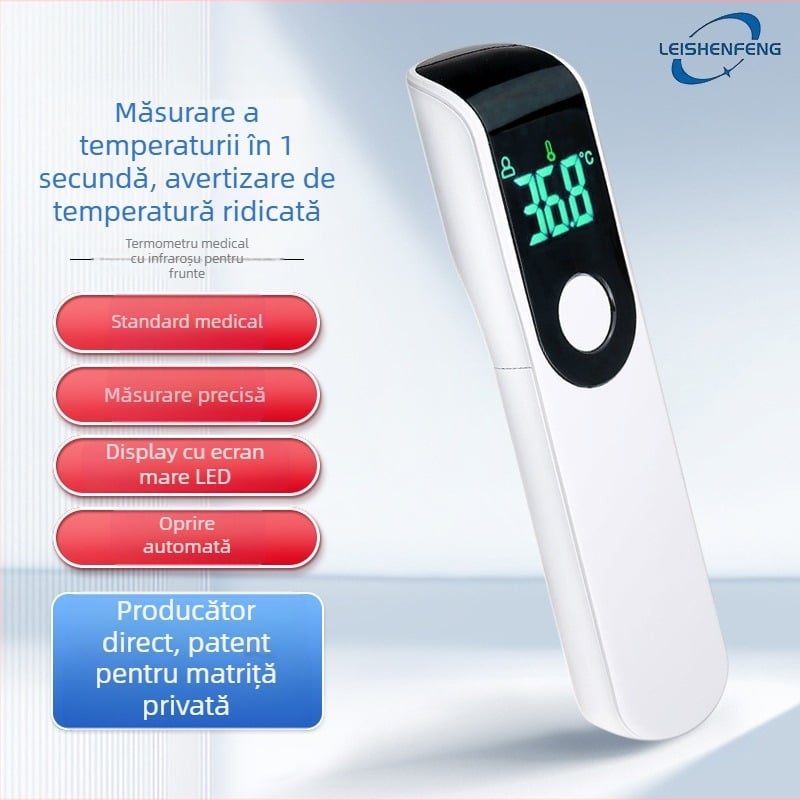 Termometru infraroșu pentru frunte, portabil - Tianyi FM01, Spot, 2x AAA baterii