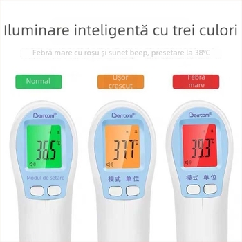 Beerkon 308 termometru cu infraroșu fără atingere pentru uz casnic, potrivit pentru copii și adulți (model 308, termometru digital-pistol)