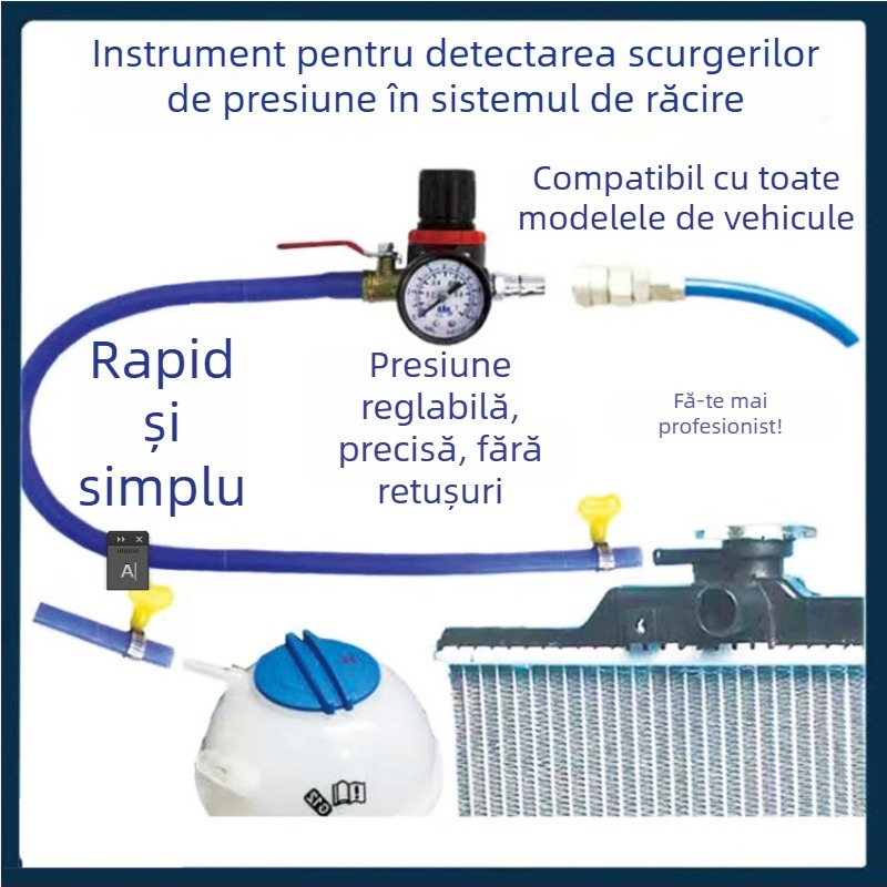 Detector portabil de scurgeri pentru sistemul de răcire al mașinii – rezervor de apă, GL-A88, Guanglong
