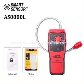 Detector portabil de gaze combustibile cu alarmă pentru scurgeri de gaze, model AS8800L