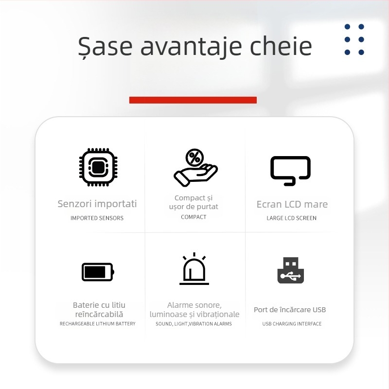 Xun lei Detektor portabil industrial pentru monoxid de carbon, format de buzunar