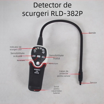Detector de scurgeri halogeni RLD-382P — detectează R134A, R12, R22; stabil, sensibil, cu microprocesor