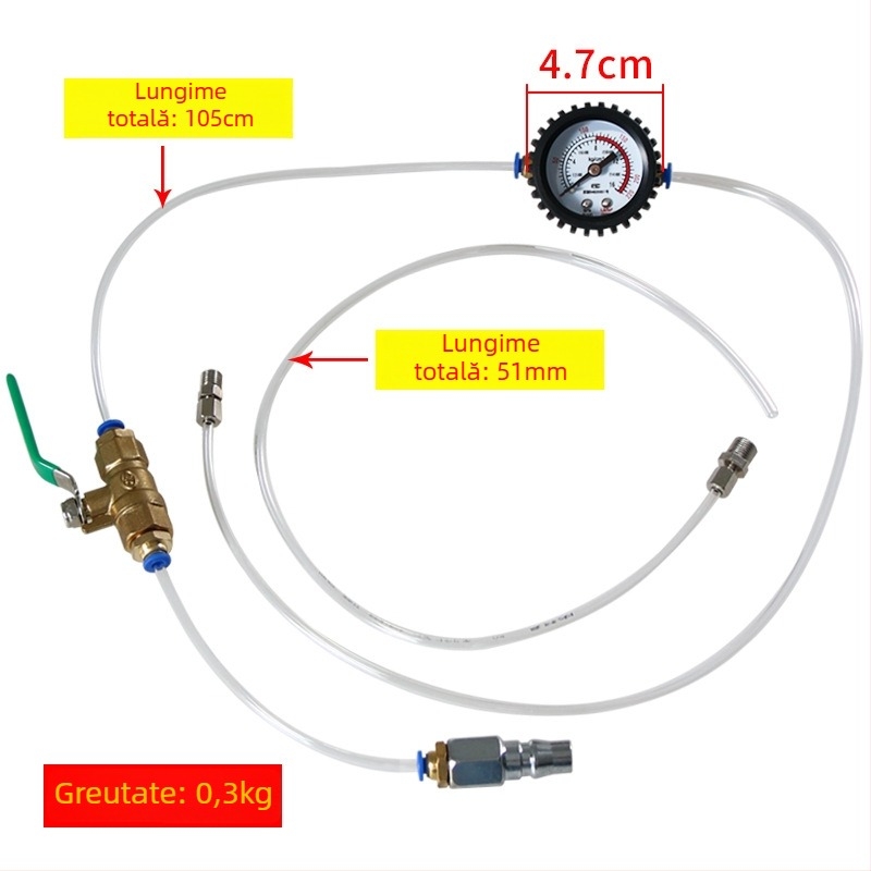 Detector de scurgeri pentru amortizor auto – detector pneumatic pentru scurgeri, set din oțel aliat, format metric