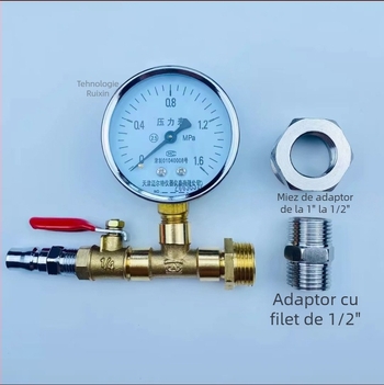 Kit de testare a presiunii apei pentru țevi PPR cu distribuitor de apă și manometru pentru încălzire prin pardoseală