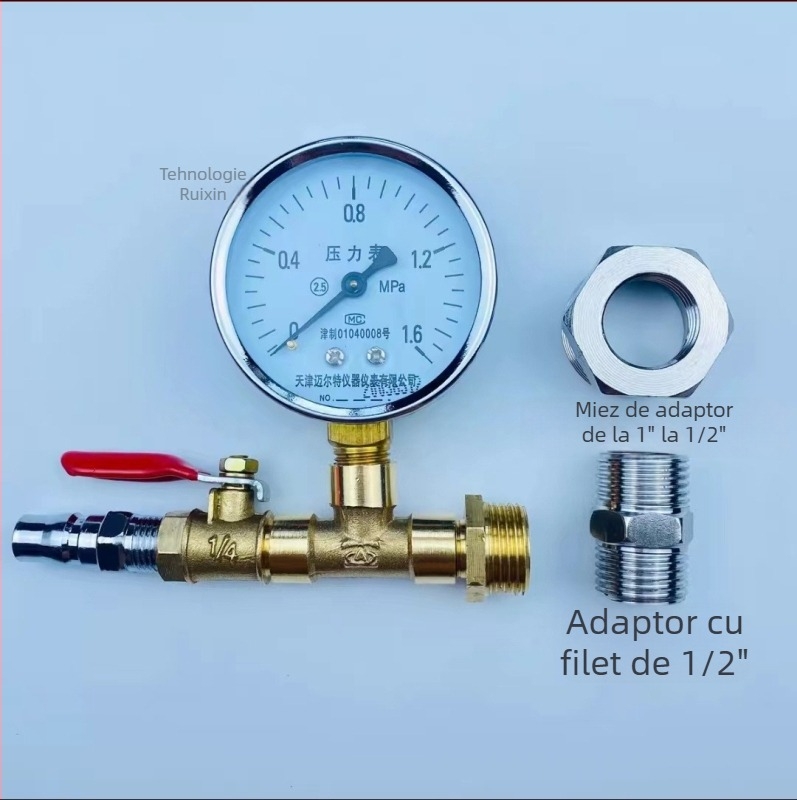 Kit de testare a presiunii apei pentru țevi PPR cu distribuitor de apă și manometru pentru încălzire prin pardoseală