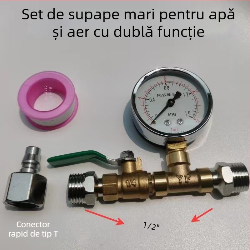 Kit de testare a presiunii apei pentru țevi PPR cu distribuitor de apă și manometru pentru încălzire prin pardoseală