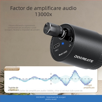 Detector de scurgeri pentru țevi, amplificator audio portabil pentru instalații de apă și încălzire prin podea – Precizie