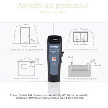 Lantai UT-40 Detector portabil pentru scurgeri cu ultrasunete, emițător și generator de semnale de 40 kHz, precizie înaltă