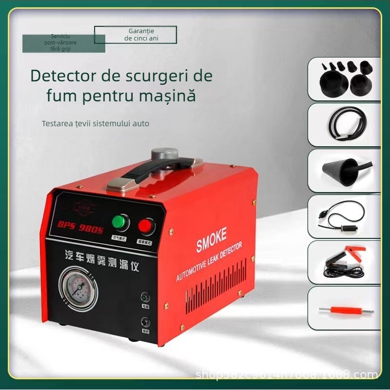 Detectoare de fum pentru automobile - tester pentru scurgeri la conductele de admisie/exhaust ale motorului; Brand Dezhi Baosen, Model v90, Origine Hebei Cangzhou, Utilizare: industrie de reparații auto