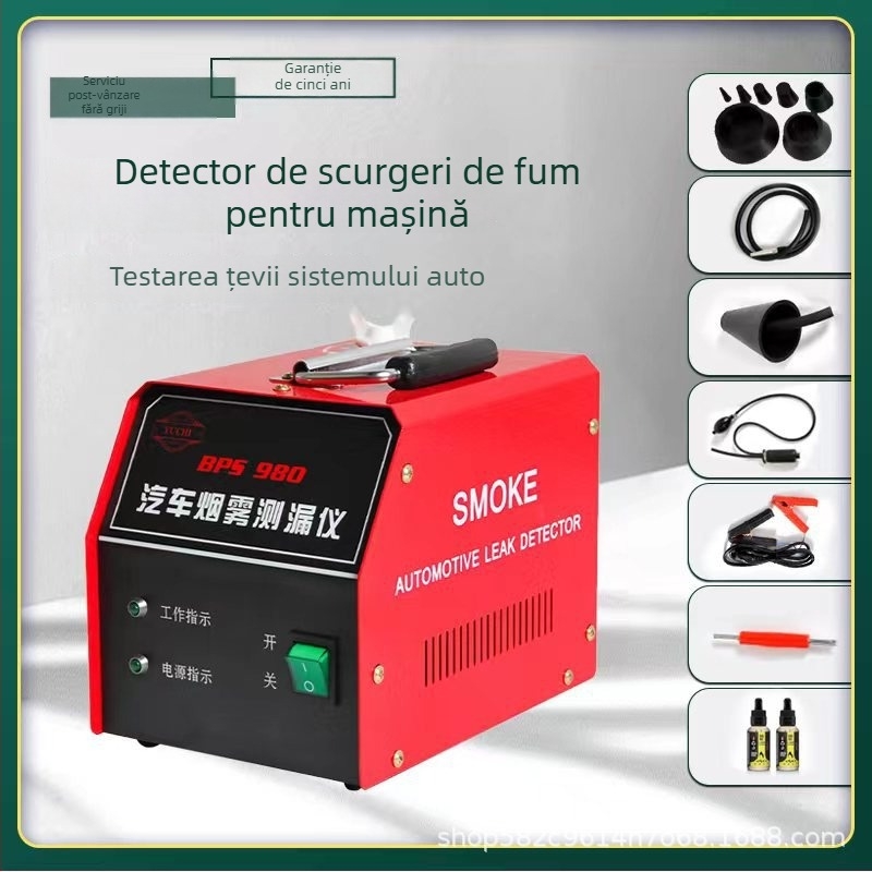 Detectoare de fum pentru automobile - tester pentru scurgeri la conductele de admisie/exhaust ale motorului; Brand Dezhi Baosen, Model v90, Origine Hebei Cangzhou, Utilizare: industrie de reparații auto