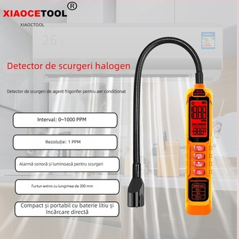 Detector de scurgeri cu halogen XIAOCETOOL XC65A/B, 0-1000 ppm, pentru R22/R32/R134a