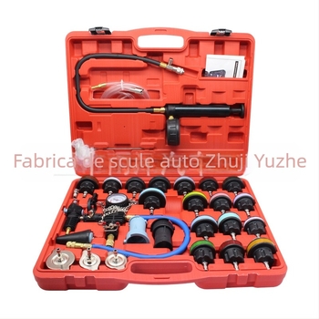 Kit de 28 piese pentru detector de scurgeri al rezervorului de apă auto cu manometru – instrument de testare și reparare