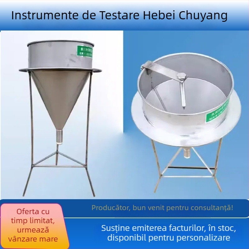 Tester de consistență a mortarului de ciment — măsurător de concentrație; Model: tester de consistență a mortarului de ciment; Dimensiuni: 76×38 mm; Domeniu de măsurare: tester de consistență a mortarului de ciment