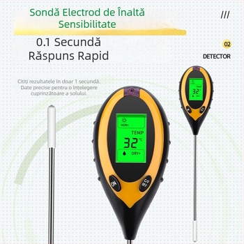 Tester de pH al solului și umidometru pentru plante în ghivece