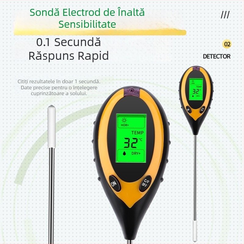 Tester de pH al solului și umidometru pentru plante în ghivece
