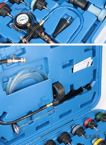 Set auto de detectare a scurgerilor din sistemul de răcire, test de presiune, 28 piese, kit vid pentru înlocuirea lichidului de răcire