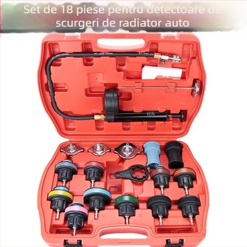 Set auto de detectare a scurgerilor din sistemul de răcire, test de presiune, 28 piese, kit vid pentru înlocuirea lichidului de răcire