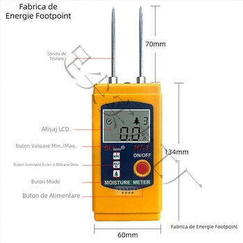 Higrometru pentru textile MT-2 pentru haine și țesături