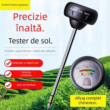 Detector de sol de înaltă precizie cu măsurători pH, umiditate și EC