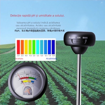 Detector de sol de înaltă precizie cu măsurători pH, umiditate și EC