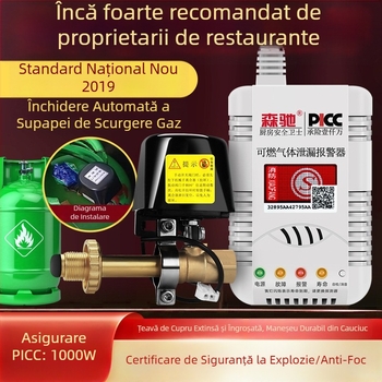 Senchi MQ08 Alarmă fixă pentru scurgeri de gaz cu supapă de întrerupere automată pentru gaze combustibile
