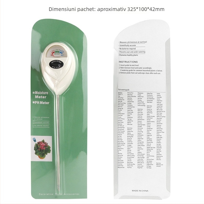 Măsurător de umiditate a solului – detector de sol 1-în-1, design cu cap rotund, detector de sol pentru grădină, Brand Record Work