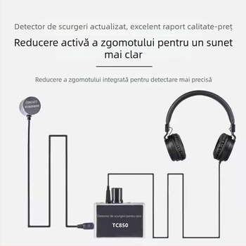 Detector de scurgeri pentru conducte de apă, cu amplificare audio și precizie înaltă