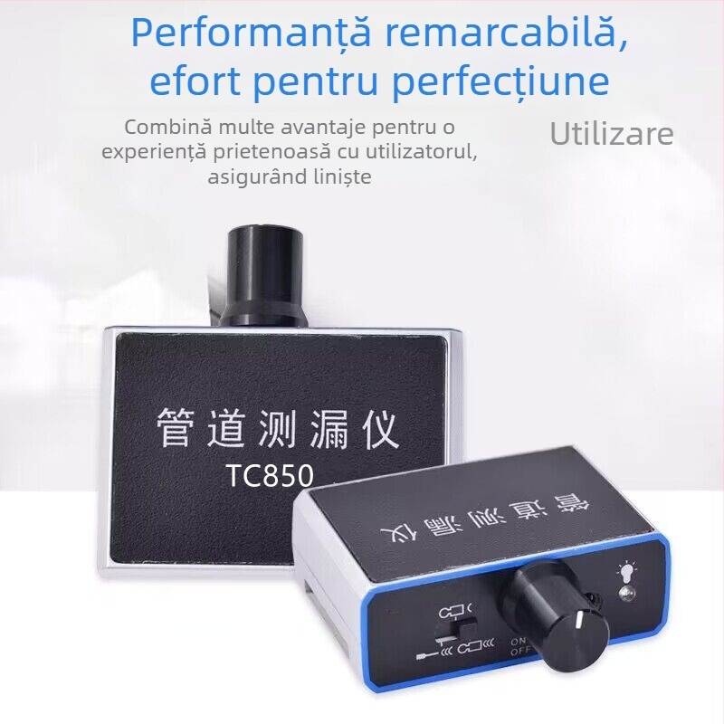 Detector de scurgeri pentru conducte de apă, cu amplificare audio și precizie înaltă