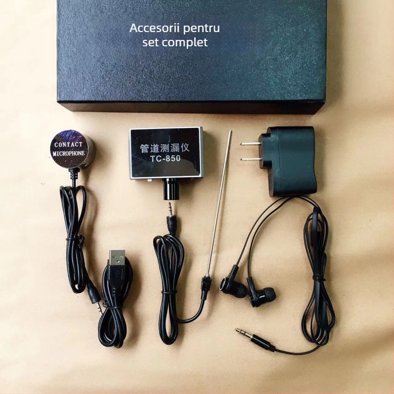 Detector de scurgeri pentru conducte de apă, cu amplificare audio și precizie înaltă
