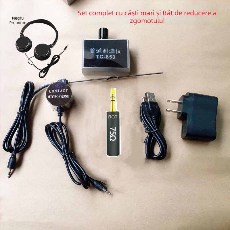 Detector de scurgeri pentru conducte de apă, cu amplificare audio și precizie înaltă