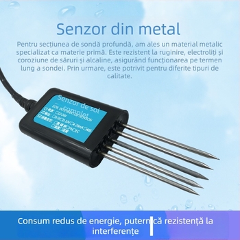 Senzor de sol șapte în unu: temperatură, umiditate, NPK, EC și pH, model Jxbs-3001-tr