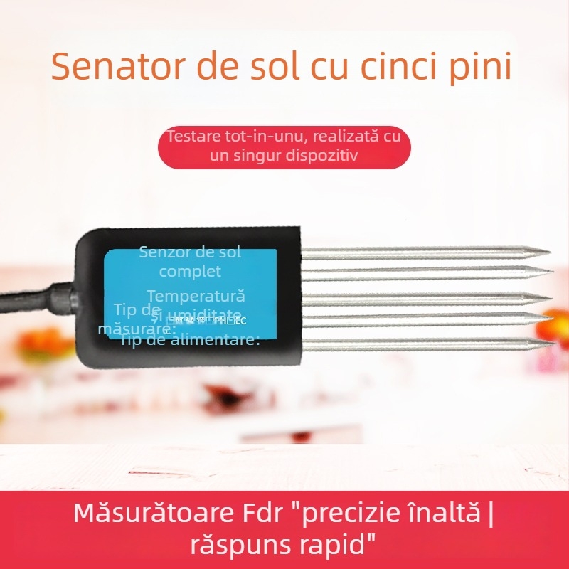 Senzor de sol șapte în unu: temperatură, umiditate, NPK, EC și pH, model Jxbs-3001-tr