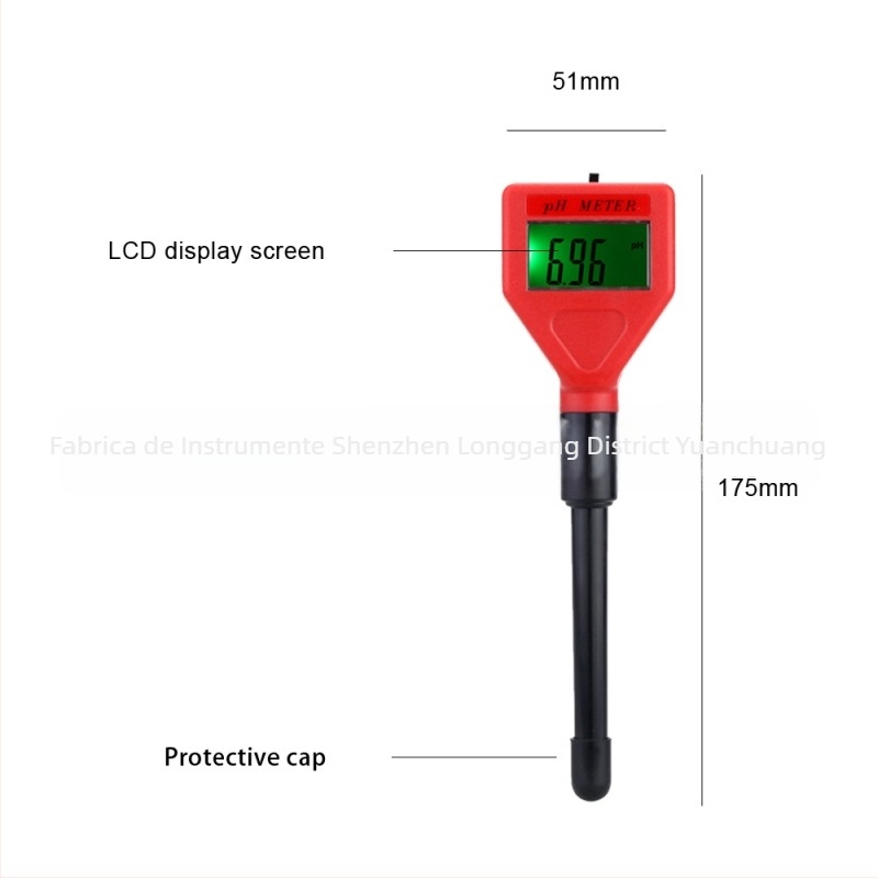 Tester pH portabil ph-98103 cu afișaj digital și iluminare de fundal - interval de măsurare 0.00-14.00 pH, precizie 0.01 pH