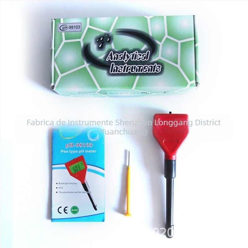 Tester pH portabil ph-98103 cu afișaj digital și iluminare de fundal - interval de măsurare 0.00-14.00 pH, precizie 0.01 pH