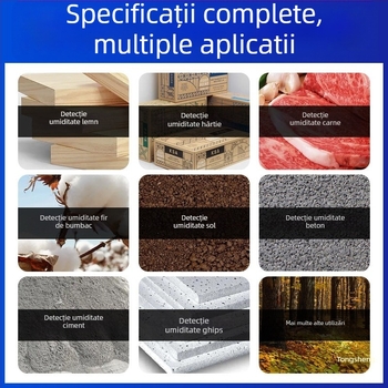 Umidometru pentru fir de bumbac – potrivit pentru pânză, fibre textile și materiale din lemn; Model: Cotton Yarn