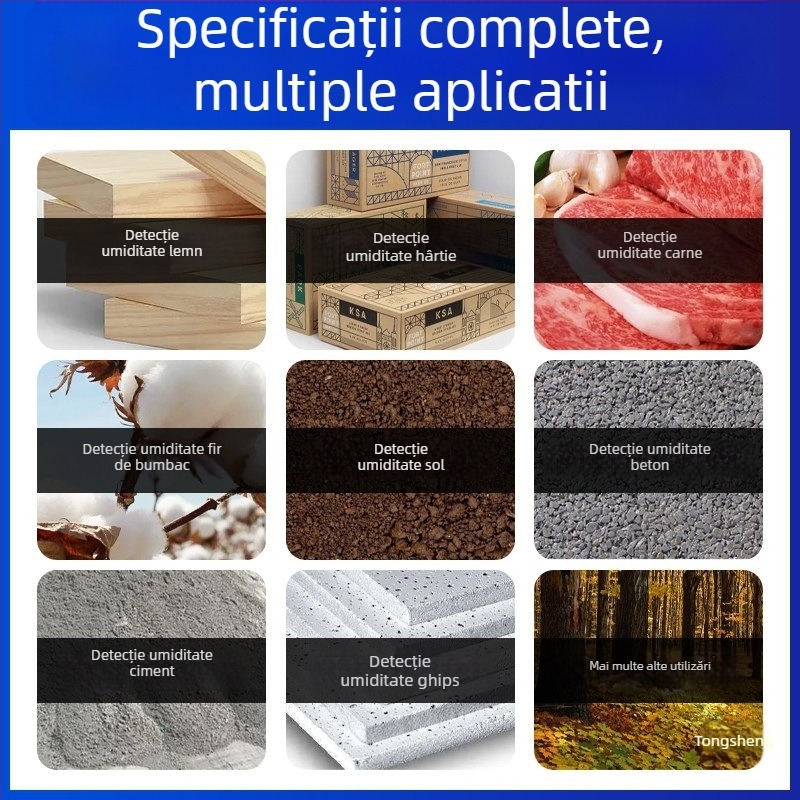 Umidometru pentru fir de bumbac – potrivit pentru pânză, fibre textile și materiale din lemn; Model: Cotton Yarn